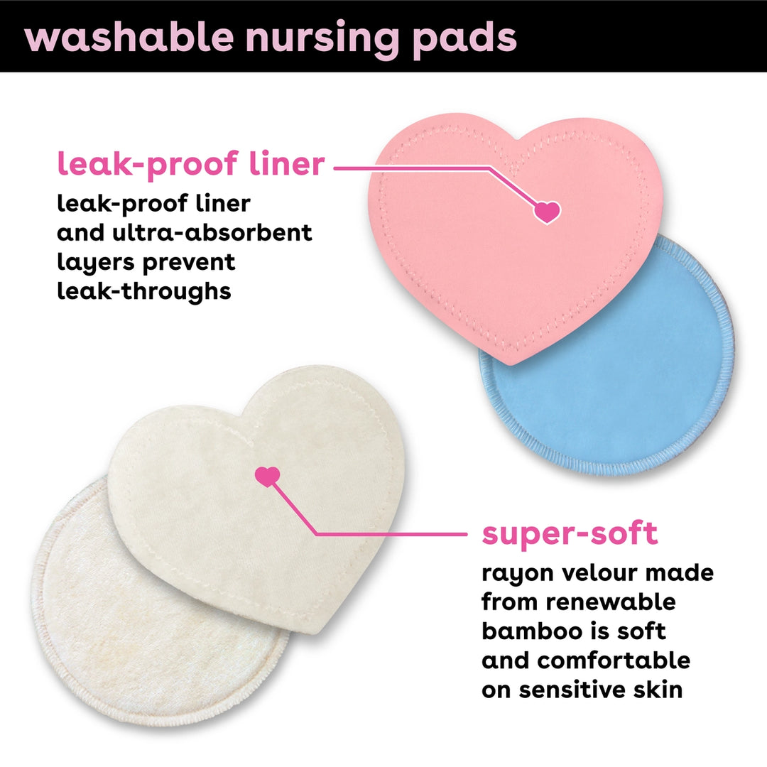 Overnight Washable Nursing Pads - 2-Pairs