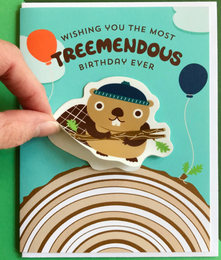 Treemendous Birthday Sticker