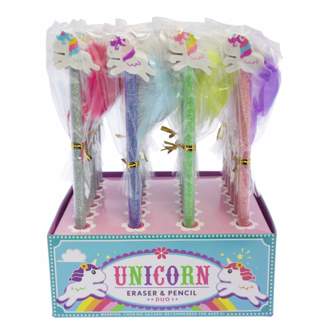 Unicorn Eraser & Pencil Set