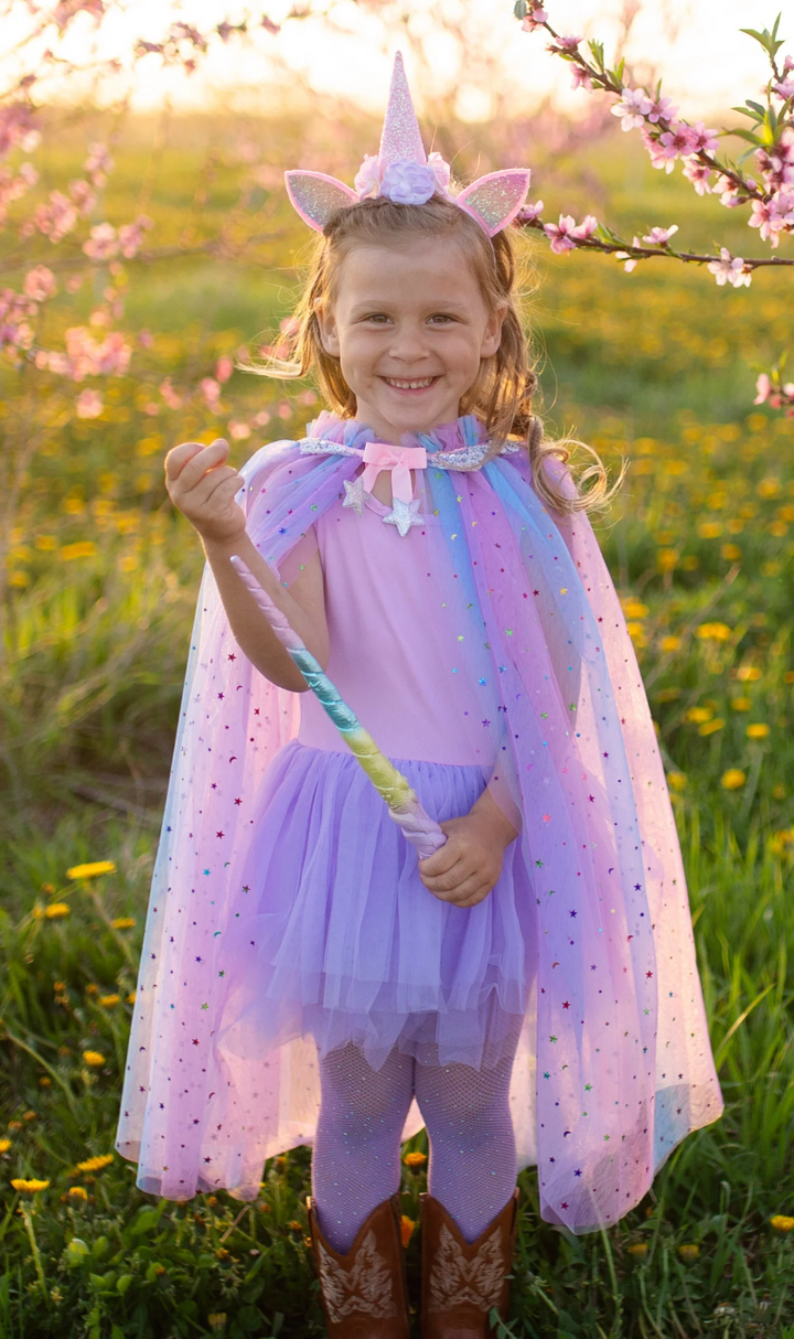 Rainbow Unicorn with Cape and Headband