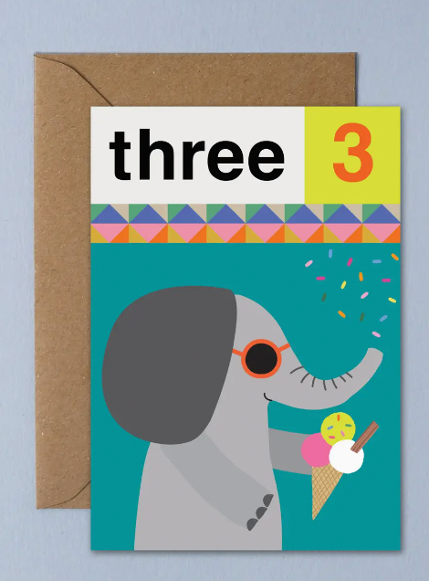 Children's Number Birthday Card