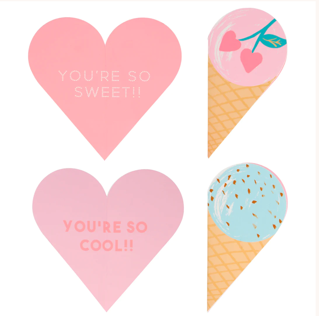 Ice Cream Valentine Cards