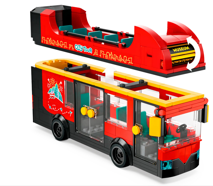 Red Double-Decker Sightseeing Bus