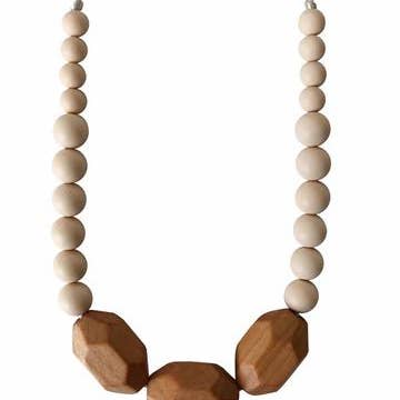 Organic Beechwood and Silicone Teething Necklace