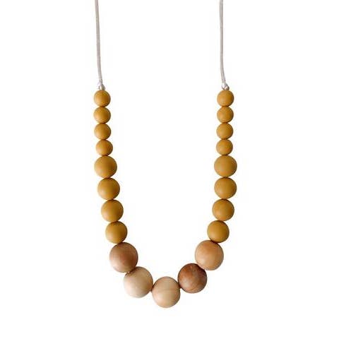 Organic Beechwood and Silicone Teething Necklace