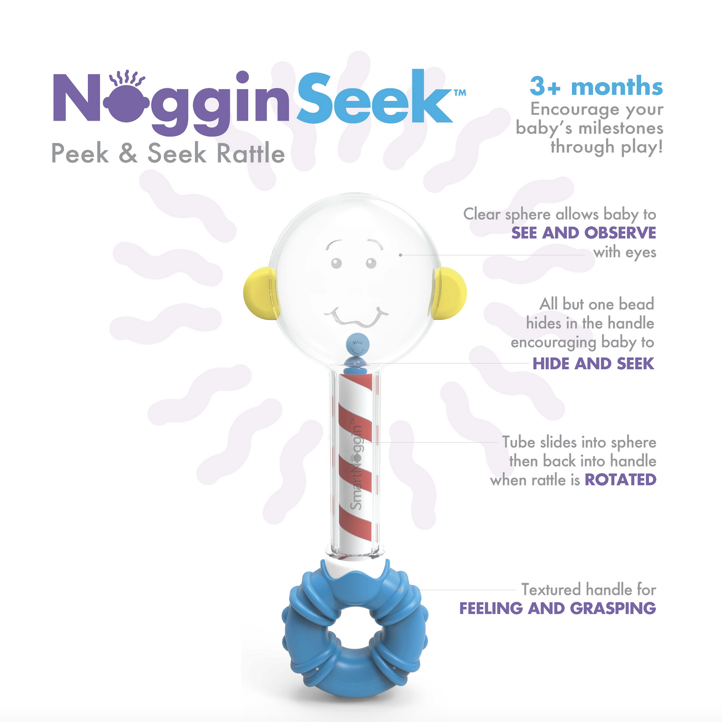 NogginSeek Peek & Seek Cognitive Rattle
