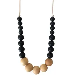 Organic Beechwood and Silicone Teething Necklace